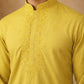 Men’s Imported Japanese Embroidered Kurta ( 65KO 5541Yellow )