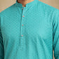 Men’s Cotton Blend Woven Design Kurta ( 65KO 5542Blue )