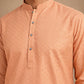 Men’s Cotton Blend Woven Design Kurta ( 65KO 5542Peach )