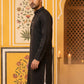 Men’s Silk Blend Thread Work Kurta ( 65KO 5543Black )