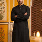 Men’s Silk Blend Thread Work Kurta ( 65KO 5543Black )