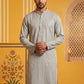 Men’s Silk Blend Thread Work Kurta ( 65KO 5543Grey )