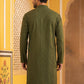 Men’s Silk Blend Thread Work Kurta ( 65KO 5543Olive )