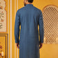 Men’s Silk Blend Thread Work Kurta ( 65KO 5543Peacock )