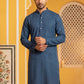 Men’s Silk Blend Thread Work Kurta ( 65KO 5543Peacock )