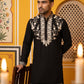 Premium Imported Japanese Embroidered Kurta ( 65KO 5544Black )