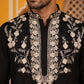 Premium Imported Japanese Embroidered Kurta ( 65KO 5544Black )