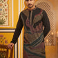 Black Japanese Embroidered Designer Kurta ( 65KO 5546Black )