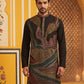 Black Japanese Embroidered Designer Kurta ( 65KO 5546Black )