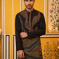 Black Japanese Embroidered Designer Kurta ( 65KO 5546Black )