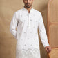 Imported Japanese Embroidered Kurta ( 65KO 5547White )