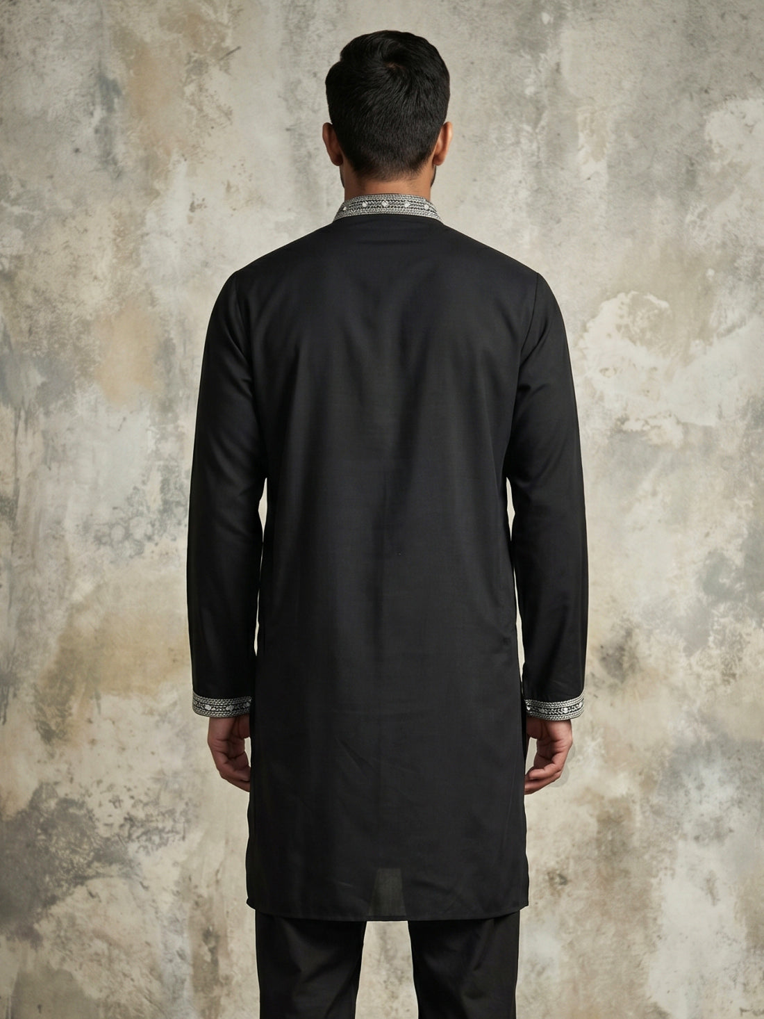 Imported Japanese Fabric Traditional Kurta for Men ( 65KO 5548Black )