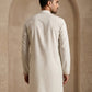 Cotton Blend Floral Embroidered Kurta