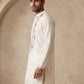 Cotton Blend Floral Embroidered Kurta