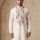 Cotton Blend Floral Embroidered Kurta