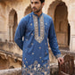 Cotton Blend Floral Embroidered Kurta
