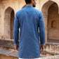 Cotton Blend Floral Embroidered Kurta
