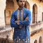 Cotton Blend Floral Embroidered Kurta