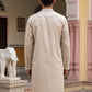 Men's Silk Blend Embroidered Kurta