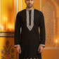 Men's Silk Blend Embroidered Kurta