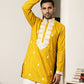 Men's Embroidered Silk Blend Kurtas