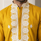Men's Embroidered Silk Blend Kurtas