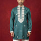Men's Embroidered Silk Blend Kurtas
