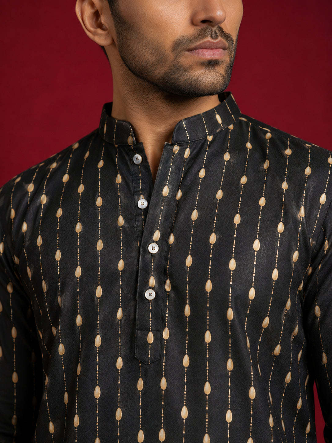 Men's Floral Printed Kurta