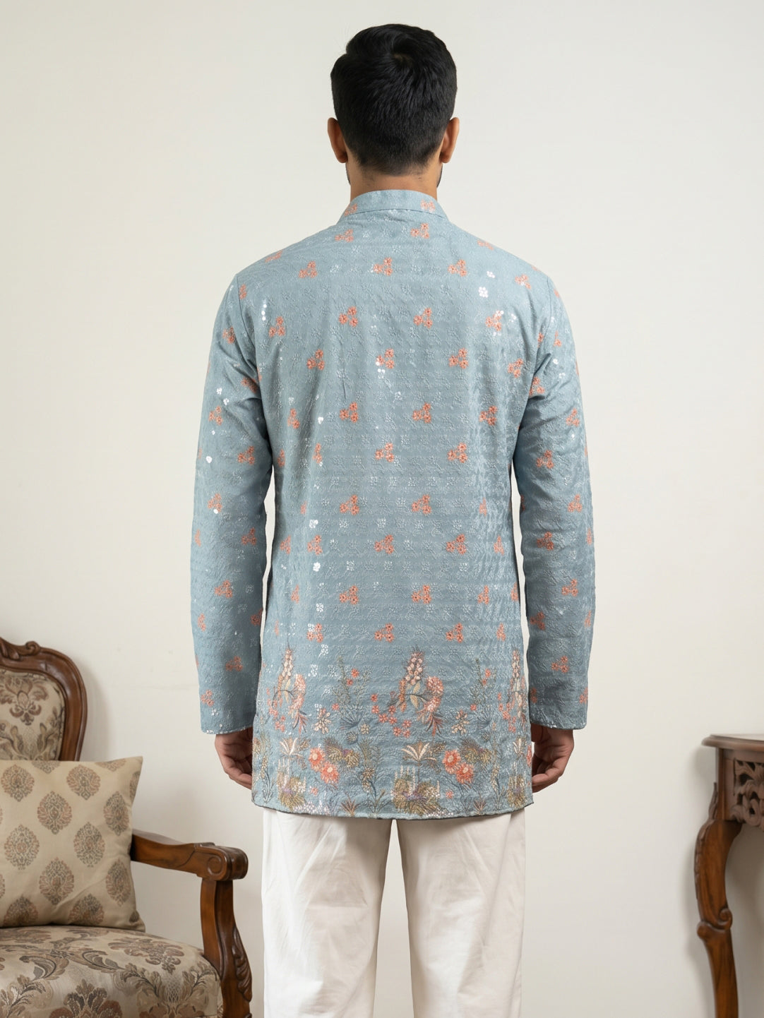 Men's Floral Printed & Thread Work Kurtas