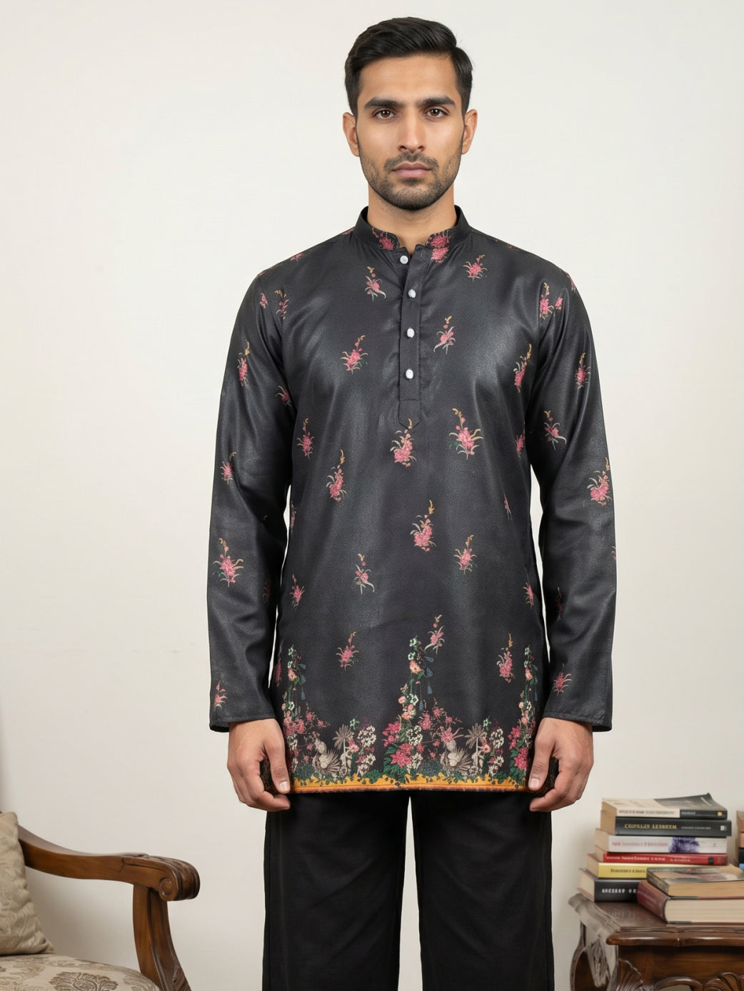 Men's Floral Printed Kurtas
