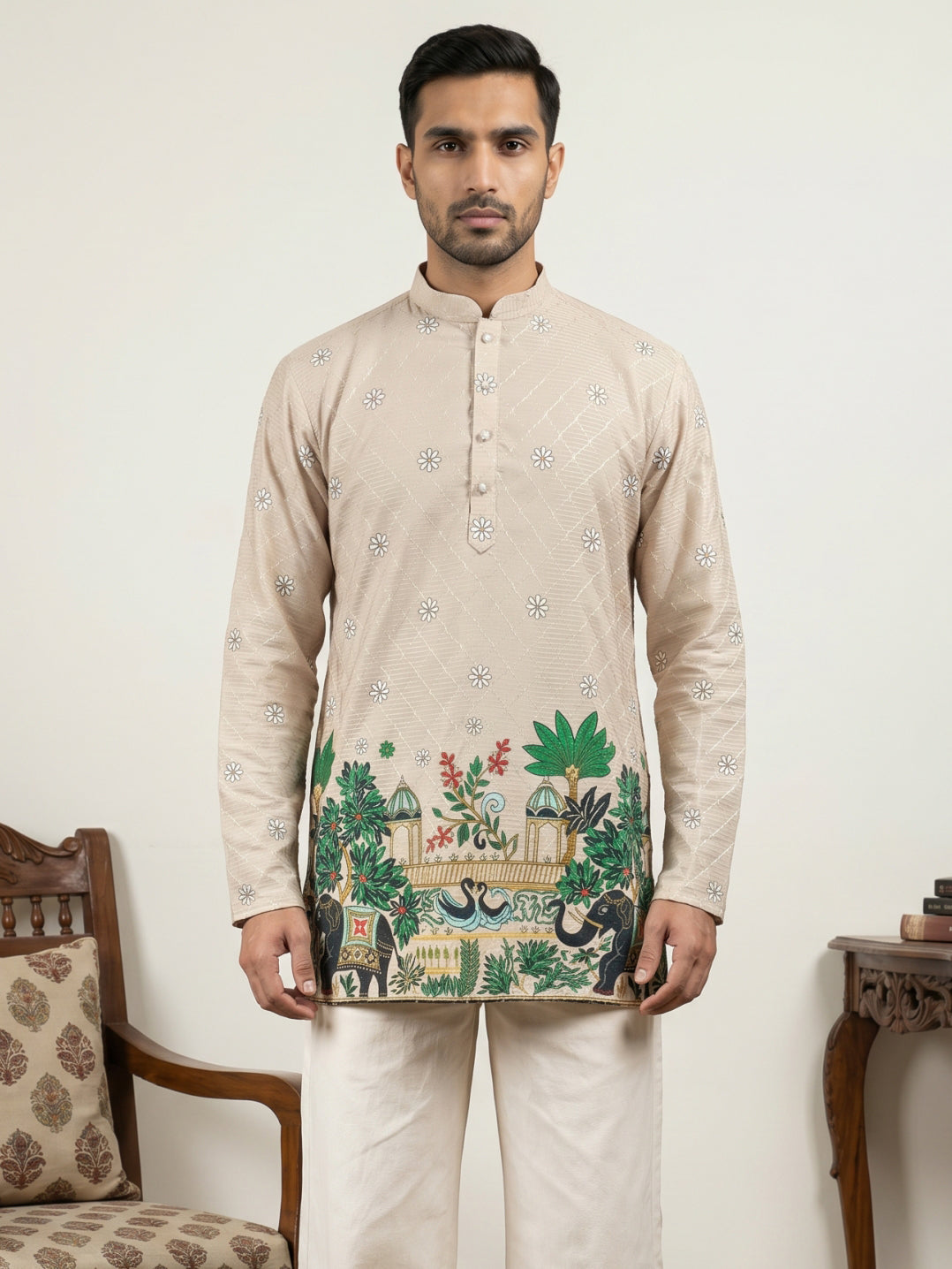 Premium Cotton Blend Printed Ethnic Kurtas