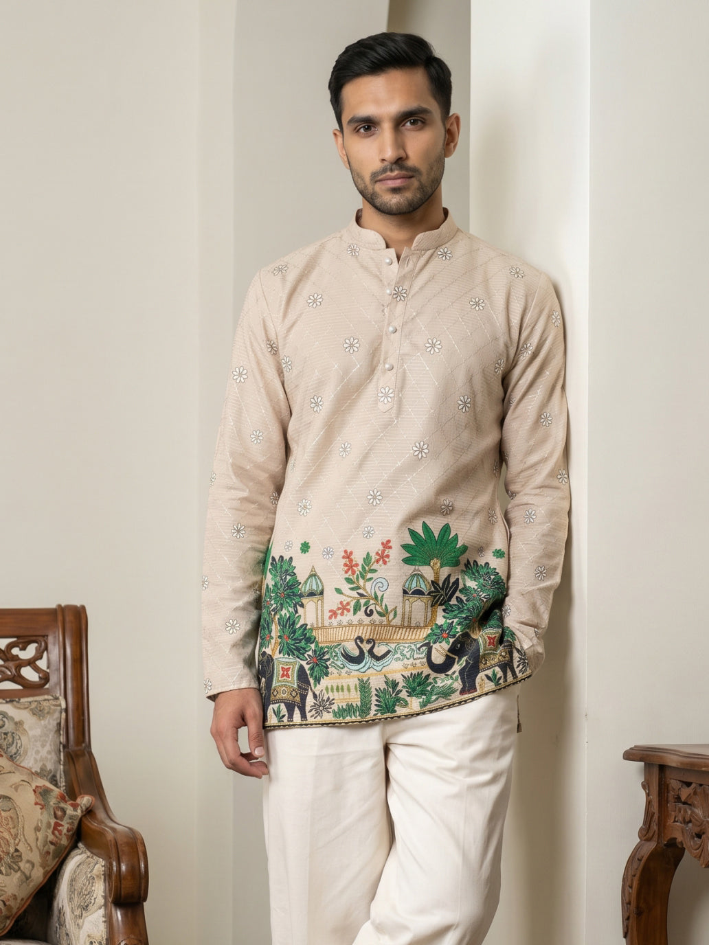 Premium Cotton Blend Printed Ethnic Kurtas
