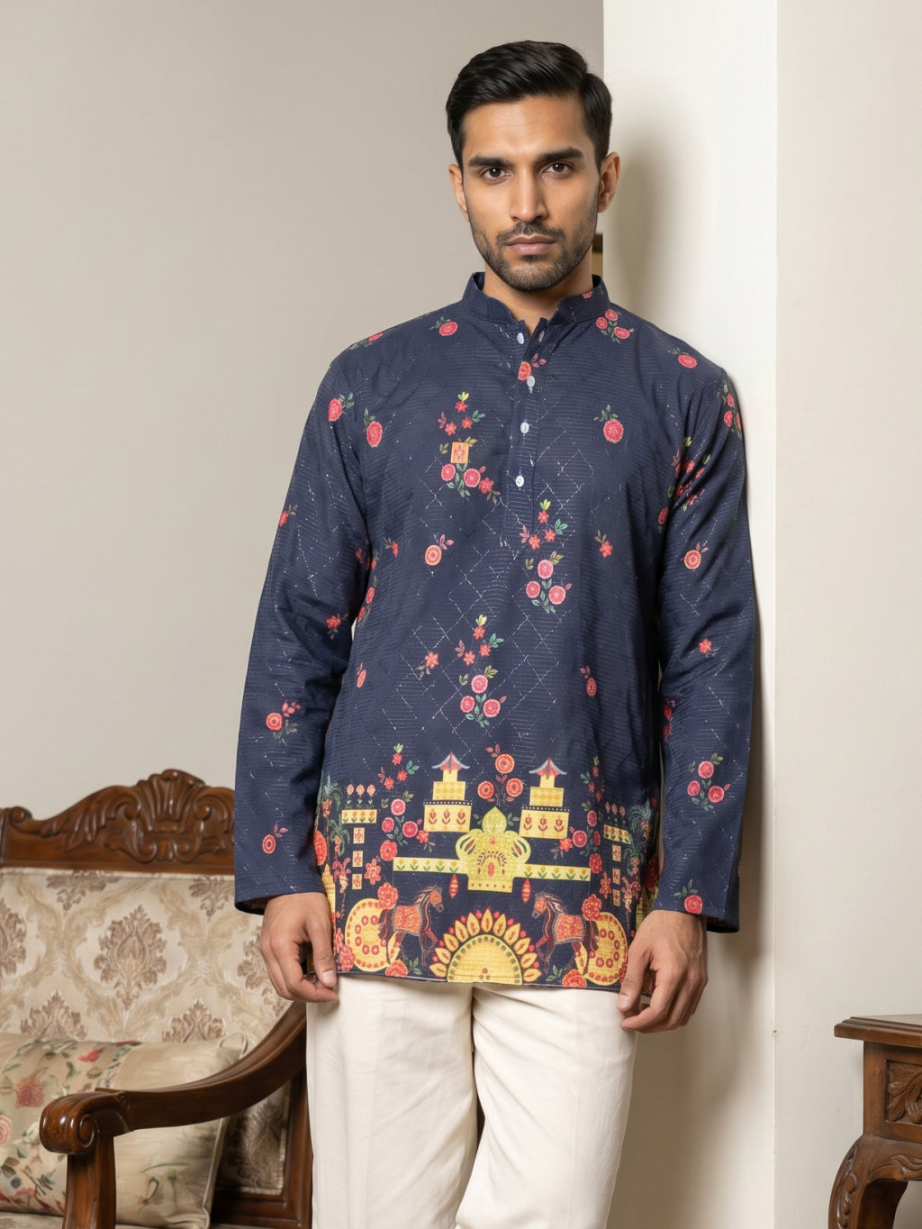Premium Cotton Blend Printed Ethnic Kurtas