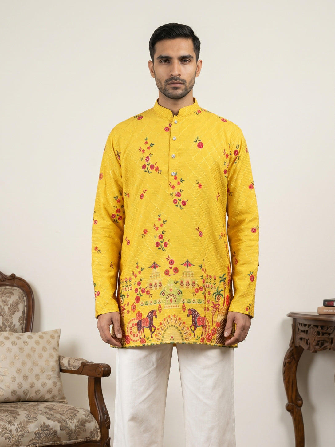 Premium Cotton Blend Printed Ethnic Kurtas