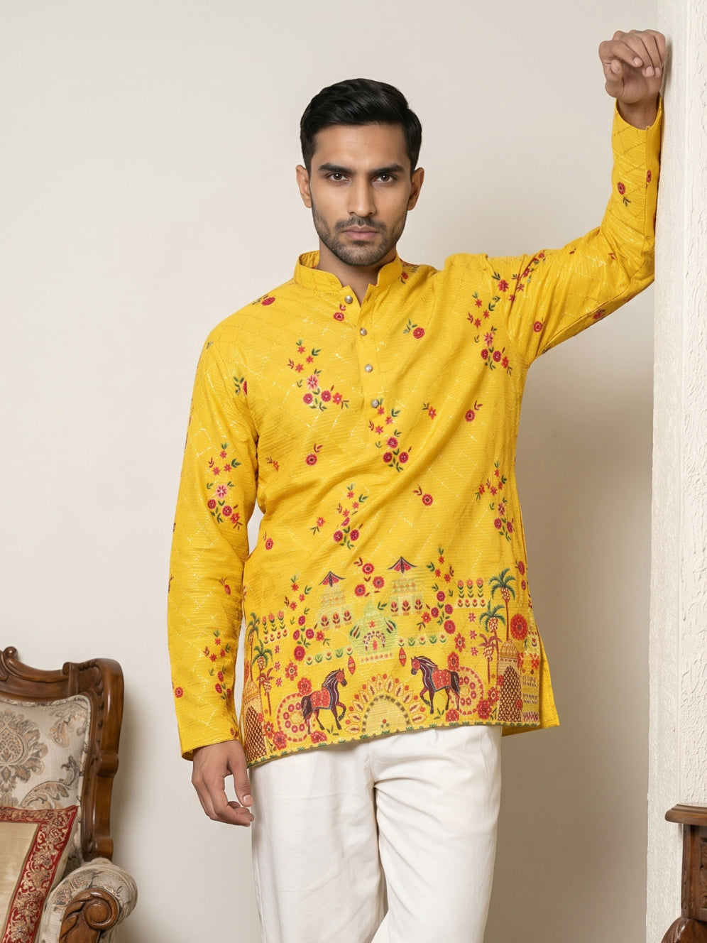 Premium Cotton Blend Printed Ethnic Kurtas