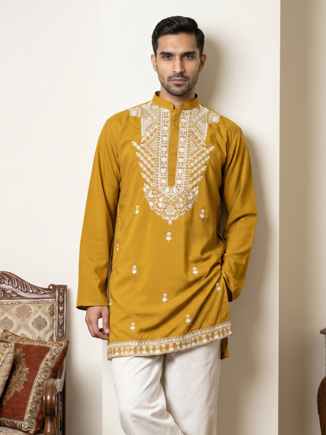 Japanese Fabric Embroidered Ethnic Kurtas