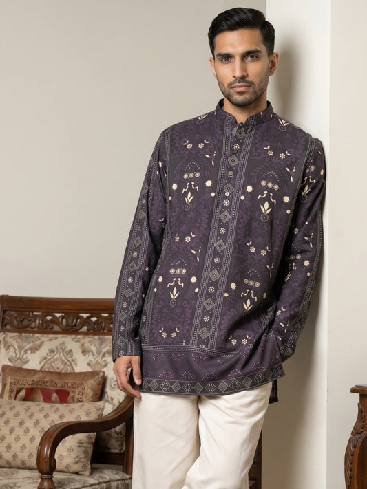 Cotton Blend Ethnic Printed Kurtas