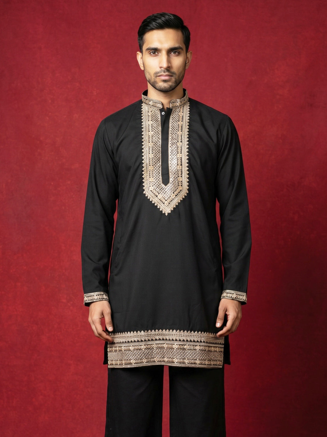 Japanese Fabric Embroidered Kurta for Men