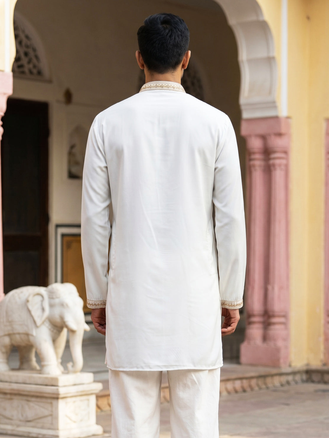 Japanese Fabric Embroidered Kurta for Men
