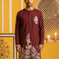 Men's Japanese Fabric Botanical Embroidered Kurta