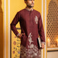 Men's Japanese Fabric Botanical Embroidered Kurta