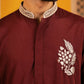 Men's Japanese Fabric Botanical Embroidered Kurta