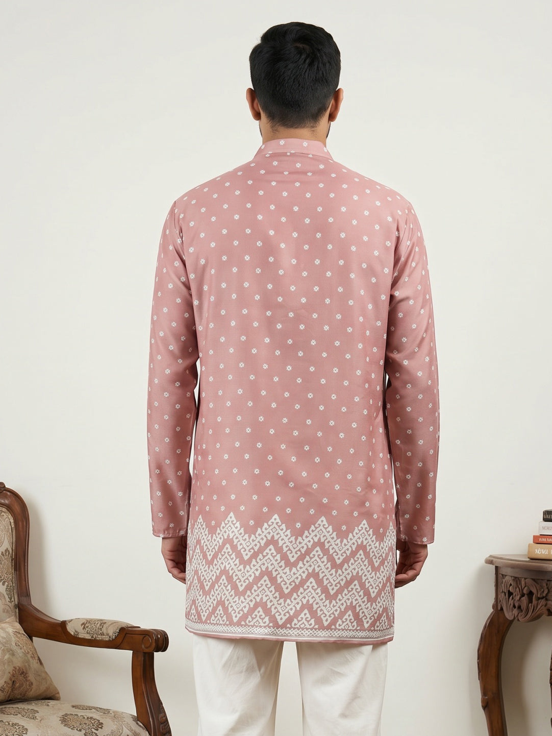 Men's Cotton Blend Printed Kurta