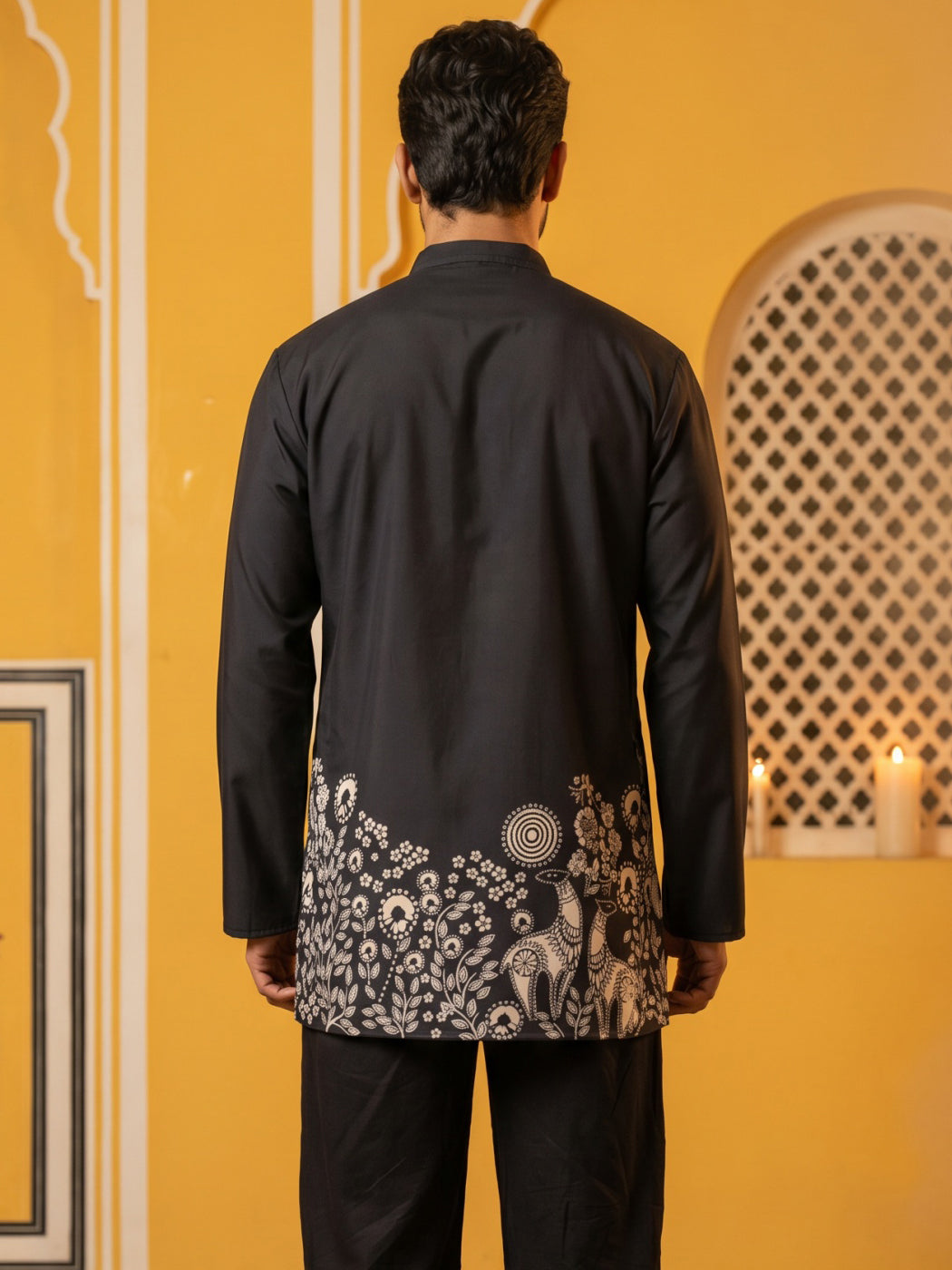 Men's Cotton Blend Festive Printed Kurta