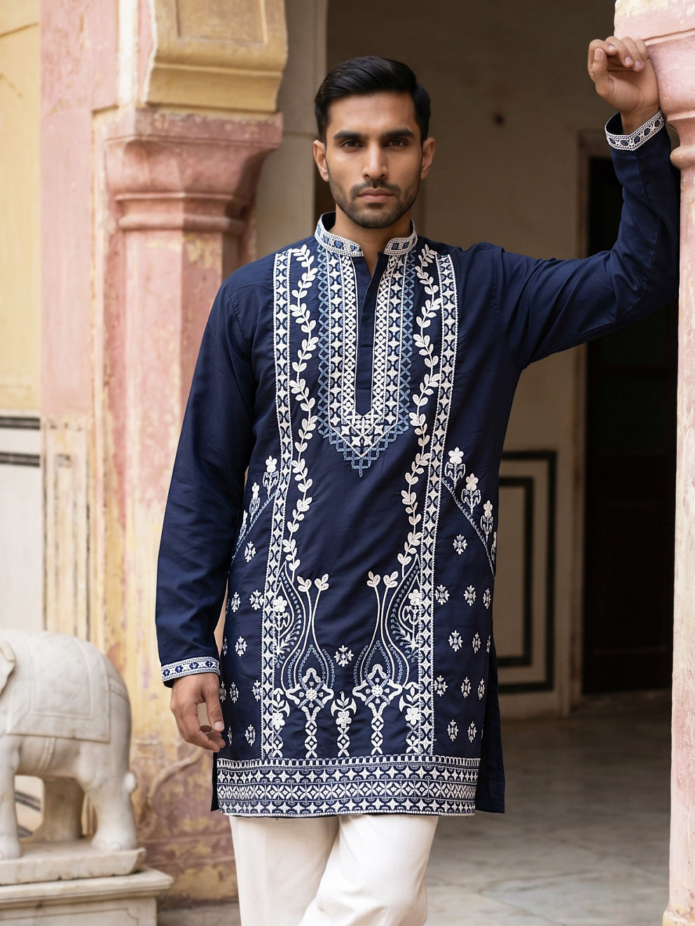 Ethnic Embroidered Japanese Fabric Kurta