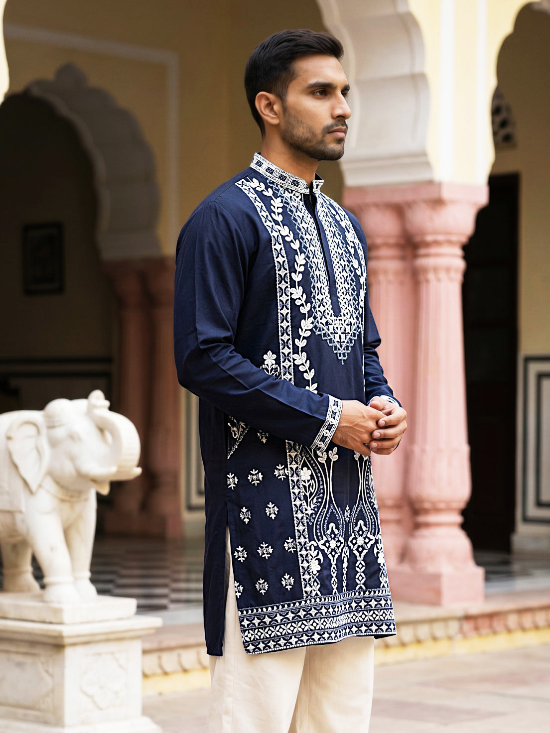 Ethnic Embroidered Japanese Fabric Kurta