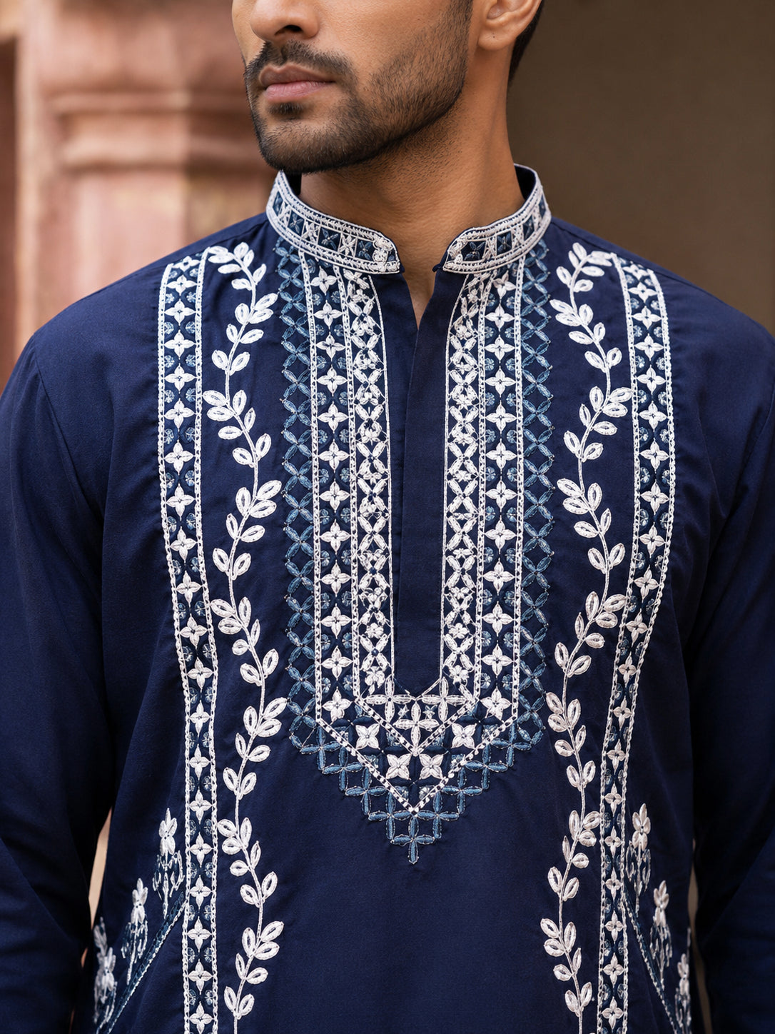 Ethnic Embroidered Japanese Fabric Kurta