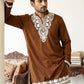 Ethnic Japanese Fabric Embroidered Kurta ( 65KO 5605Brown )