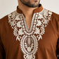 Ethnic Japanese Fabric Embroidered Kurta ( 65KO 5605Brown )