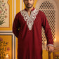 Ethnic Japanese Fabric Embroidered Kurta ( 65KO 5605Maroon )